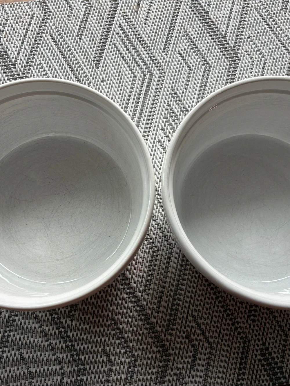 White Ceramic Ribbed Ramekins (Set of 2)
